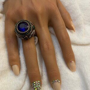 Bohemian Blue Antique Ring
